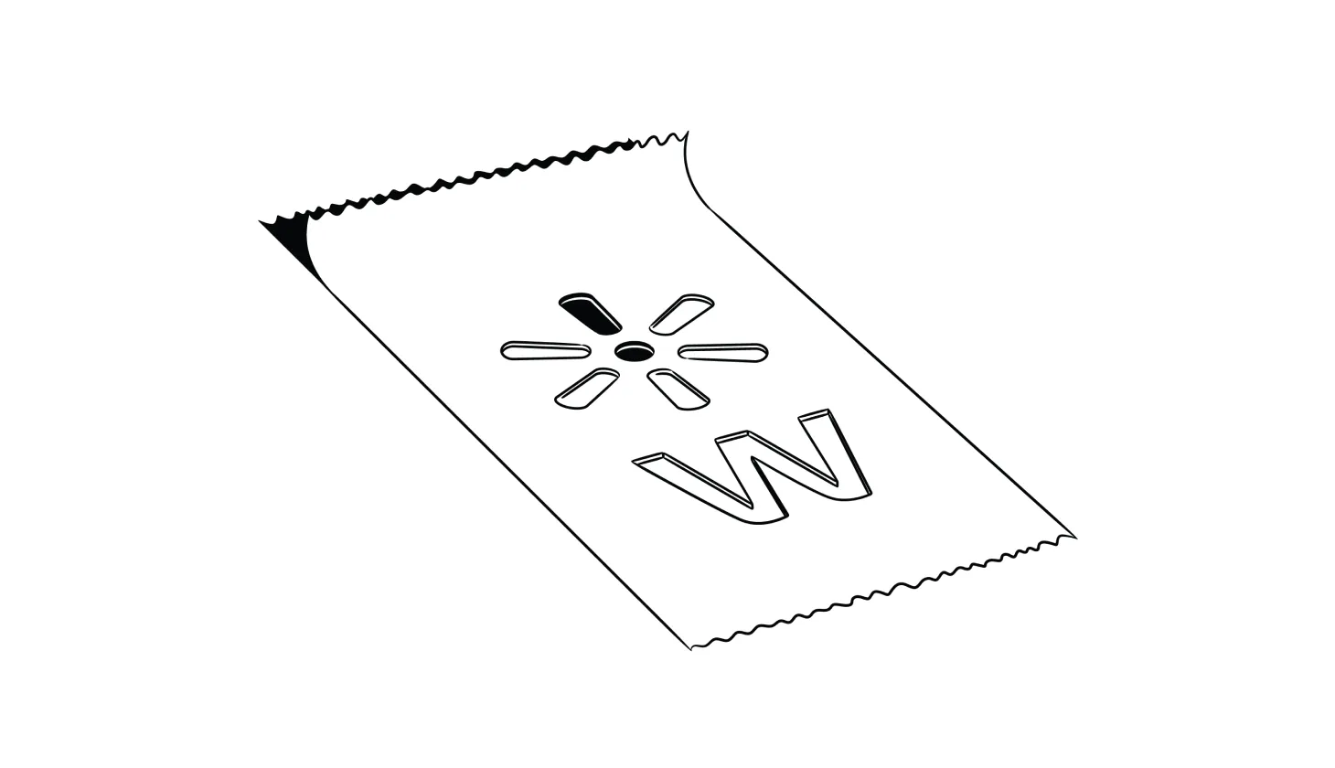 Illustration of a torn piece of paper with the Walmart logo on it symboblizing a hacked account